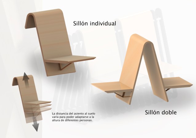 sillon doble individual